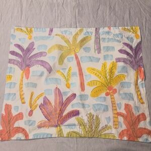 100% cotton pillow sham The Company Store cheerful colorful palms boho design